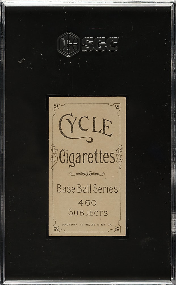 1909-1911 T206 White Border Vic Willis Throwing SGC GOOD+ 2.5 - Cycle 460 Back