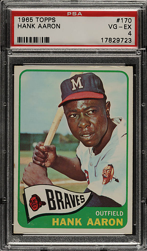 1965 Topps #170 Hank Aaron PSA VG-EX 4