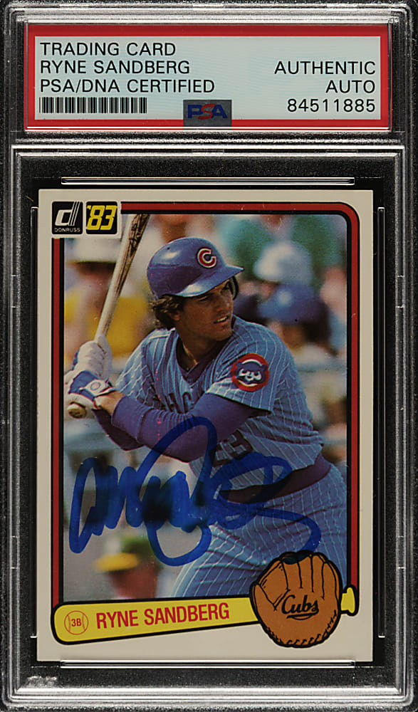 Signed 1983 Donruss #277 Ryne Sandberg Rookie - PSA/DNA