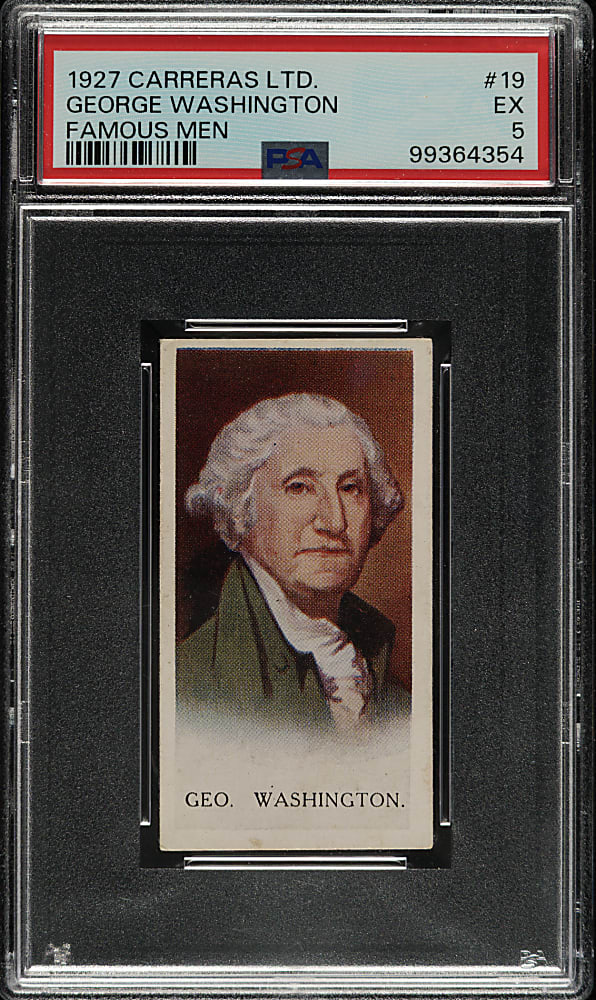 1927 Carerras LTD. Famous Men #19 George Washington PSA EX 5