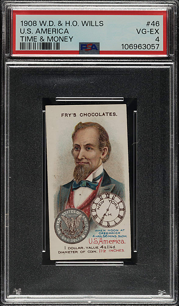 1908 W. D. & H. O. Wills "Time & Money" #46 U.S. America PSA VG-EX 4