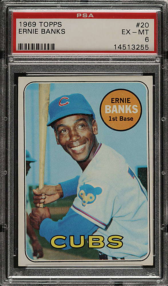 1969 Topps #20 Ernie Banks PSA EX-MT 6