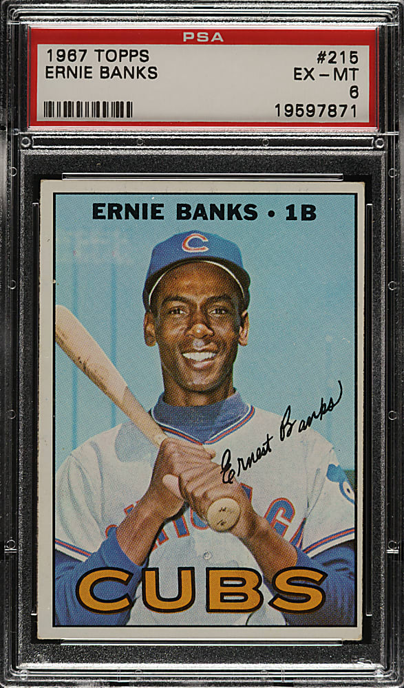 1967 Topps #215 Ernie Banks PSA EX-MT 6