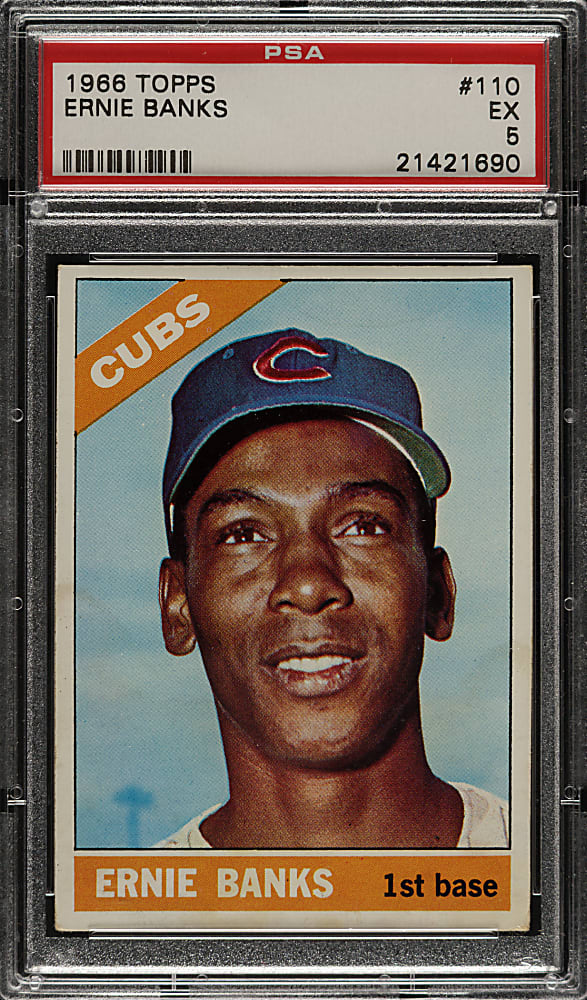 1966 Topps #110 Ernie Banks PSA EX 5