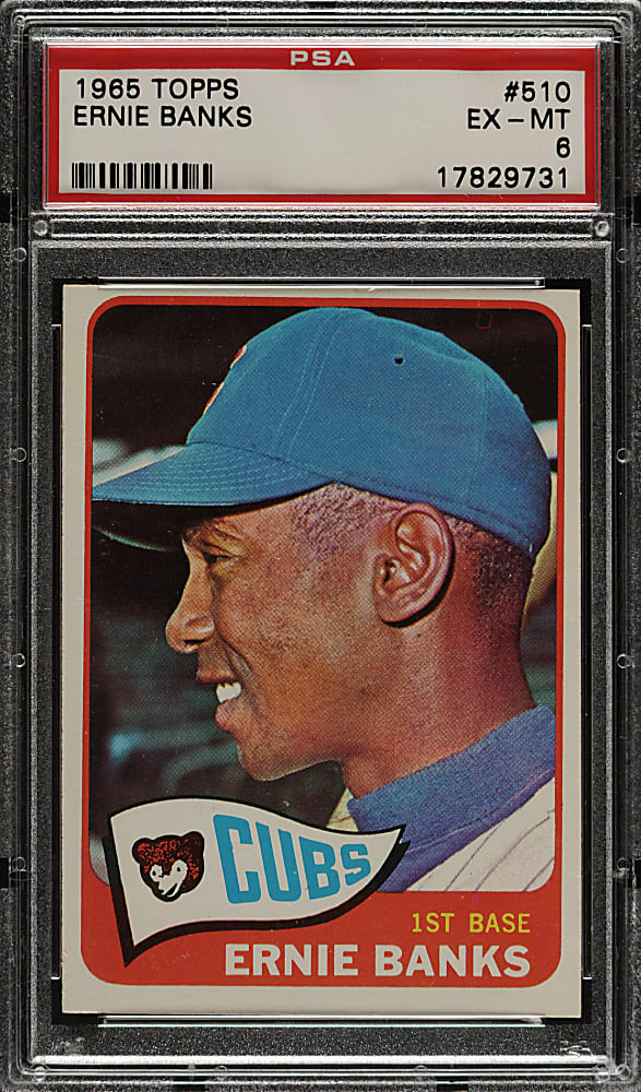 1965 Topps #510 Ernie Banks PSA EX-MT 6