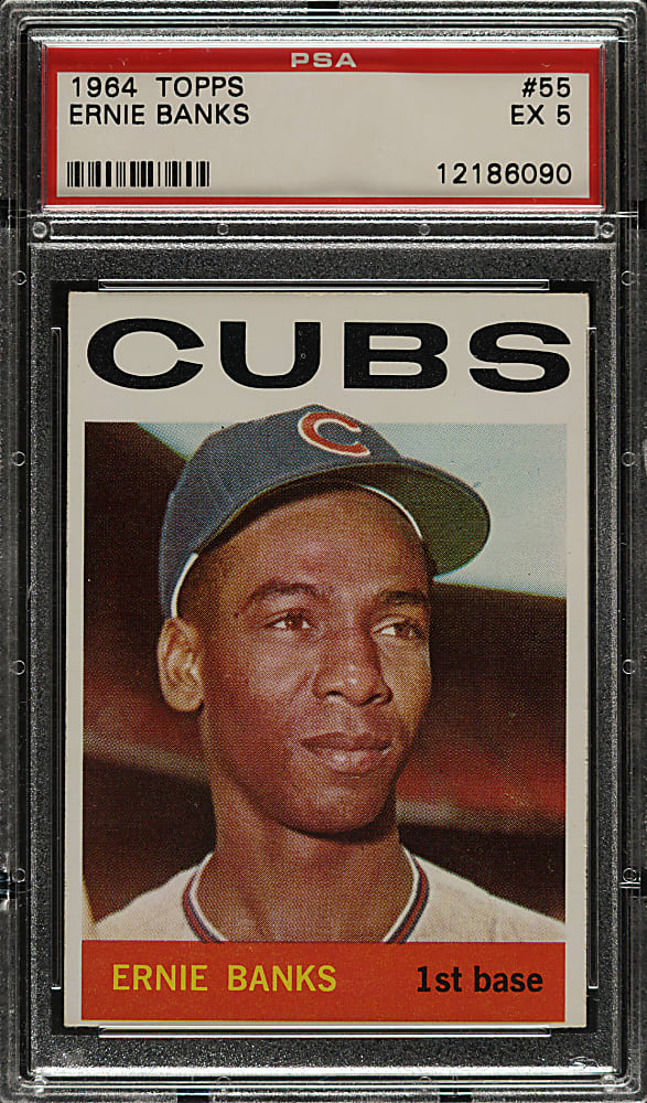 1964 Topps #55 Ernie Banks PSA EX 5