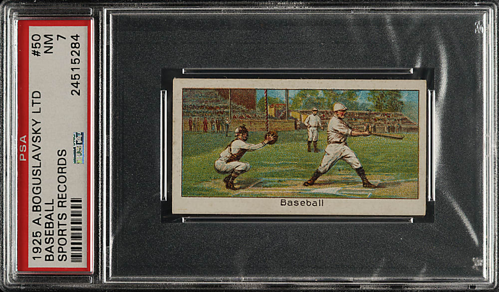 1925 A.Boguslavsky Ltd. "Sports Records" #50 Baseball (George Sisler) PSA NM 7