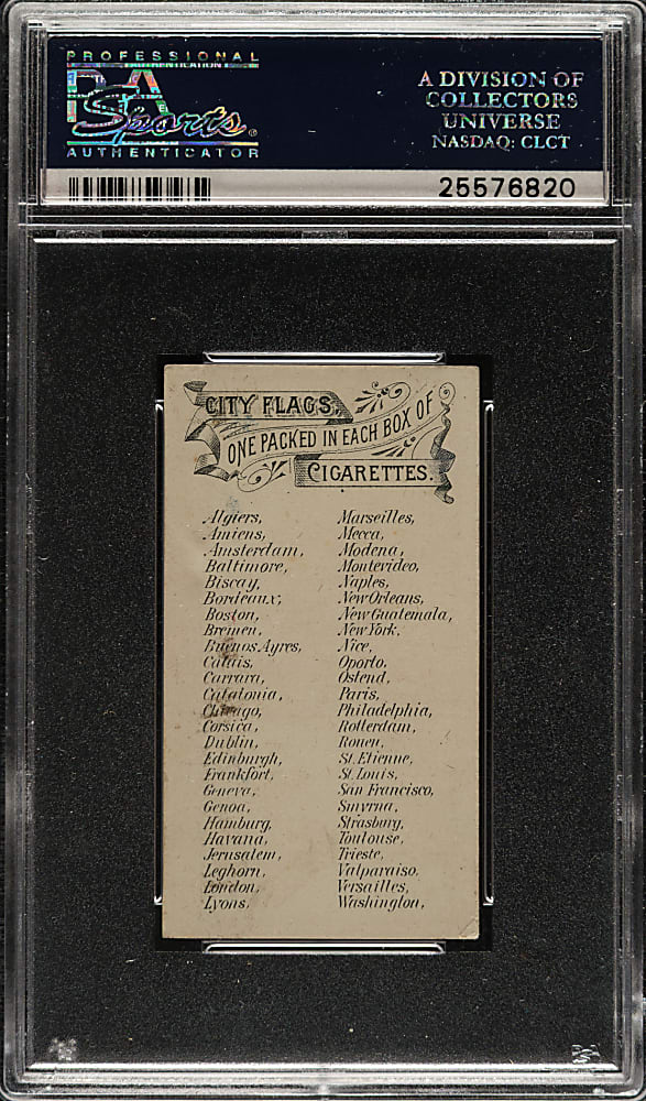 1888 N6 Allen & Ginter "City Flags" New Guatemala PSA EX-MT 6