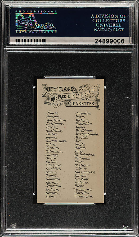1888 N6 Allen & Ginter "City Flags" Corsica PSA NM 7