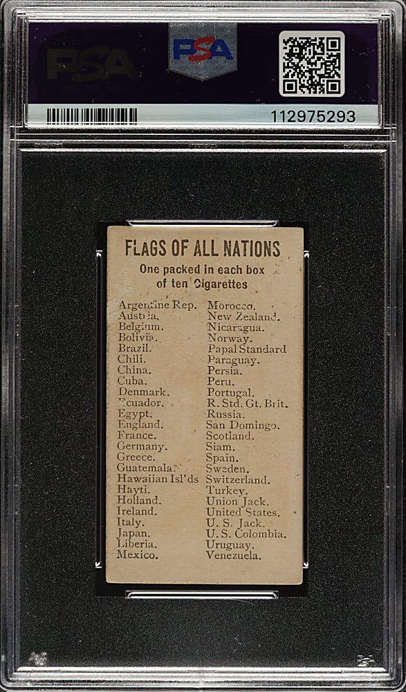 1887 N9 Allen & Ginter "Flags Of All Nations" Denmark PSA VG 3