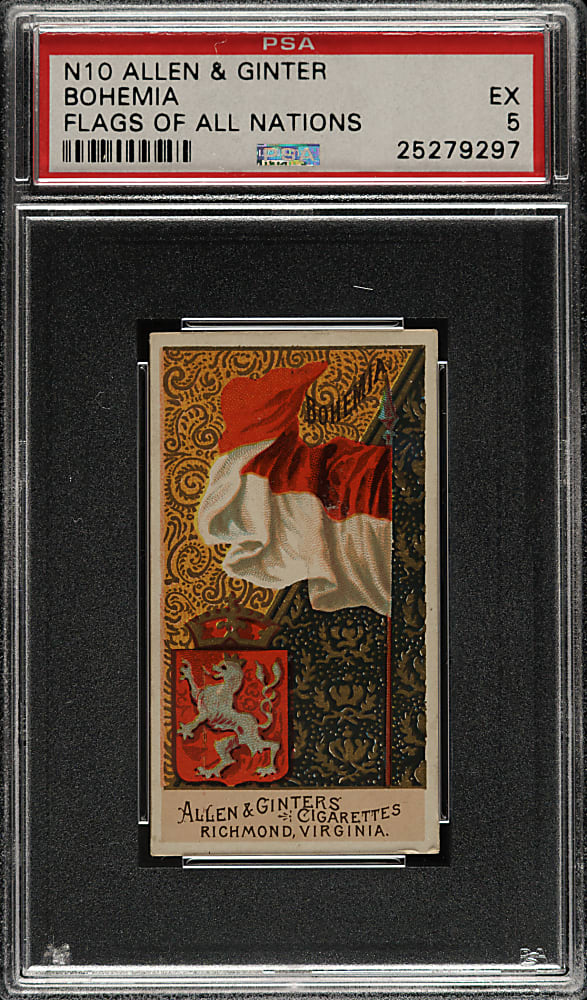 1890 N10 Allen & Ginter "Flags of All Nations - Second Series" Bohemia PSA EX 5