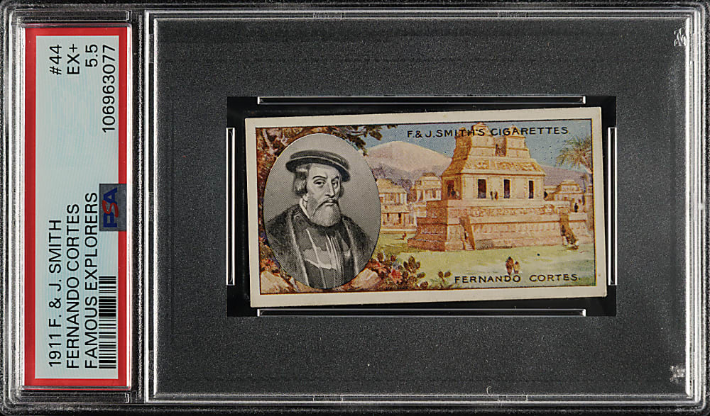 1911 F. & J. Smith "Famous Explorers" #44 Fernando Cortes PSA EX+ 5.5