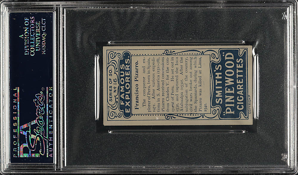 1911 F. & J. Smith "Famous Explorers" #16 Francisco Pizzaro PSA EX 5