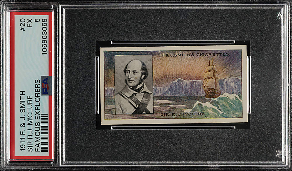 1911 F. & J. Smith "Famous Explorers" #20 Sir R. J. M'Clure PSA EX 5