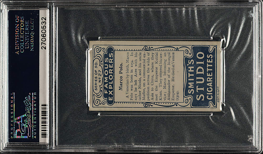 1911 F. & J. Smith "Famous Explorers" #27 Marco Polo PSA VG-EX 4