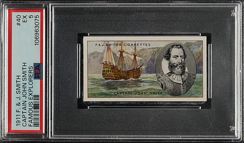 1911 F. & J. Smith "Famous Explorers" #40 Captain John Smith PSA EX 5