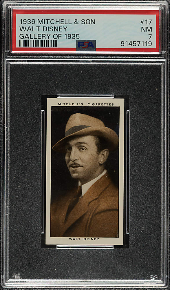 1936 Mitchell & Son "A Gallery of 1935" #17 Walt Disney PSA NM 7