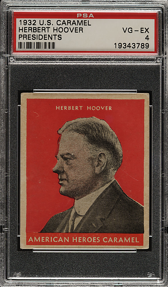 1932 R114 U.S. Caramel "Presidents" Herbert Hoover PSA VG-EX 4