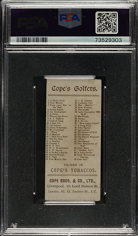 1900 Cope Bros. Co. "Cope's Golfers" #19 Charles I. PSA VG 3 - Rare Narrow Cut
