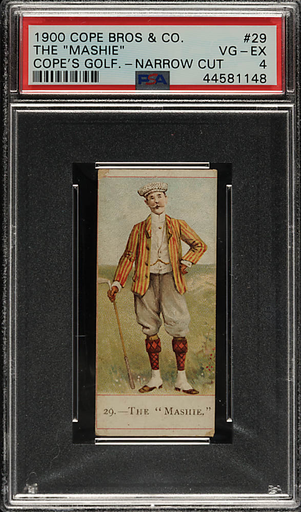 1900 Cope Bros. Co. "Cope's Golfers" #29 The "Mashie" PSA VG-EX 4 - Rare Narrow Cut