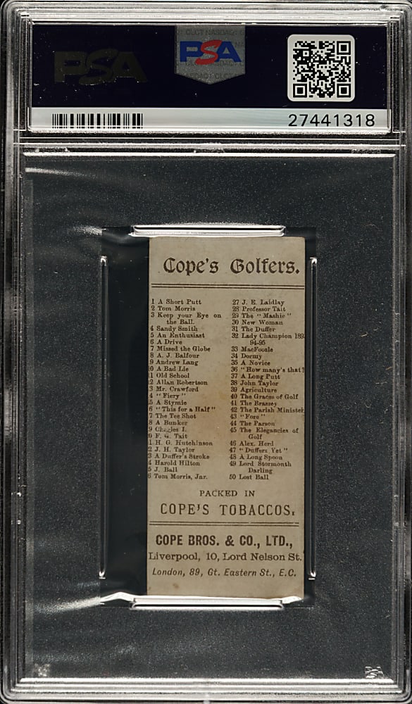 1900 Cope Bros. Co. "Cope's Golfers" #47 Duffers Yet PSA GOOD 2 - Rare Narrow Cut