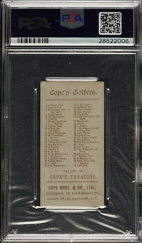 1900 Cope Bros. Co. "Cope's Golfers" #43 Fore PSA EX 5