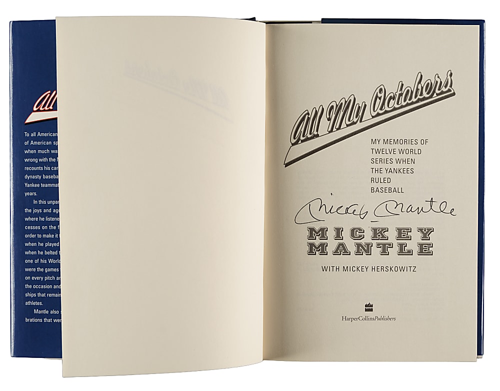 Mickey Mantle Signed "Mickey Mantle All My Octobers" Book - JSA