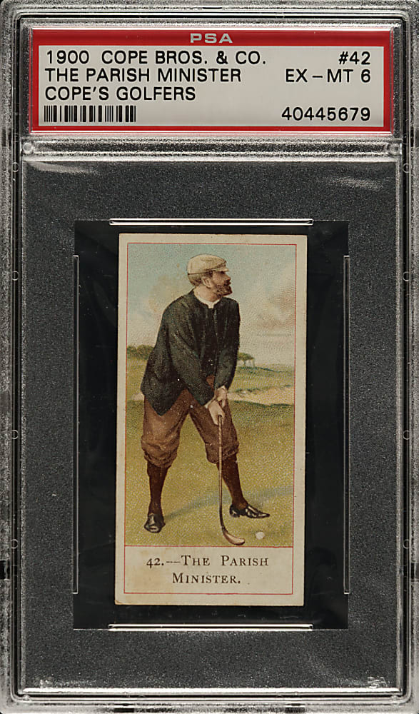 1900 Cope Bros. Co. "Cope's Golfers" #42 The Parish Minister PSA EX-MT 6
