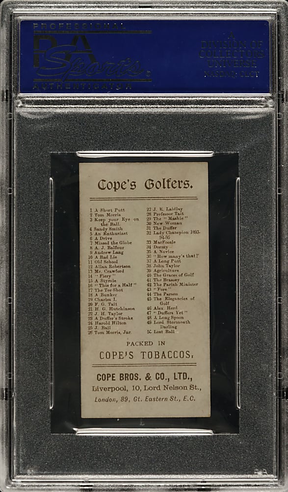 1900 Cope Bros. Co. "Cope's Golfers" #42 The Parish Minister PSA EX-MT 6