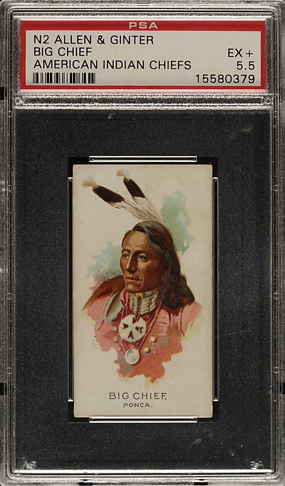 1888 N2 Allen & Ginter "American Indian Chiefs" Big Chief PSA EX+ 5.5