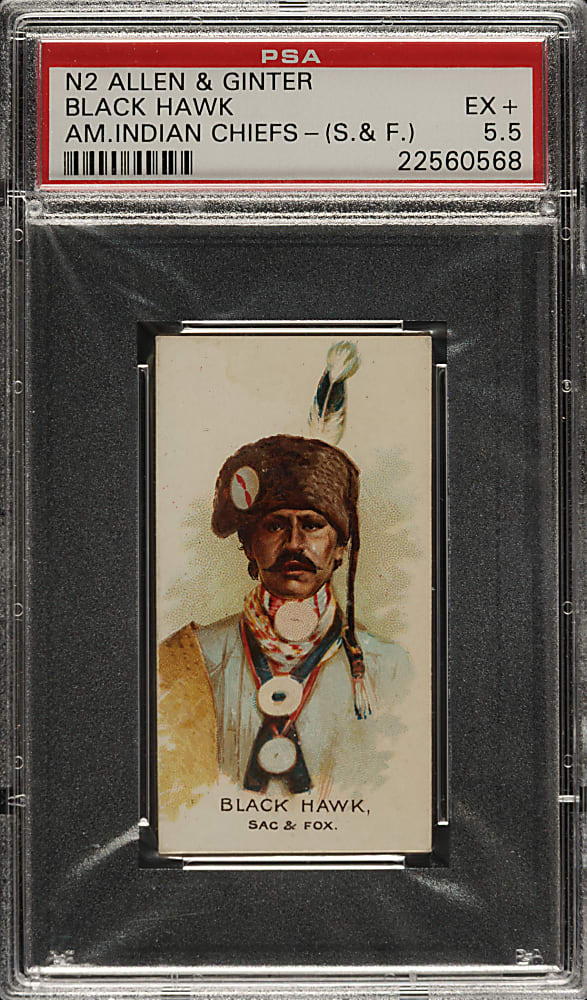 1888 N2 Allen & Ginter "American Indian Chiefs" Black Hawk PSA EX+ 5.5