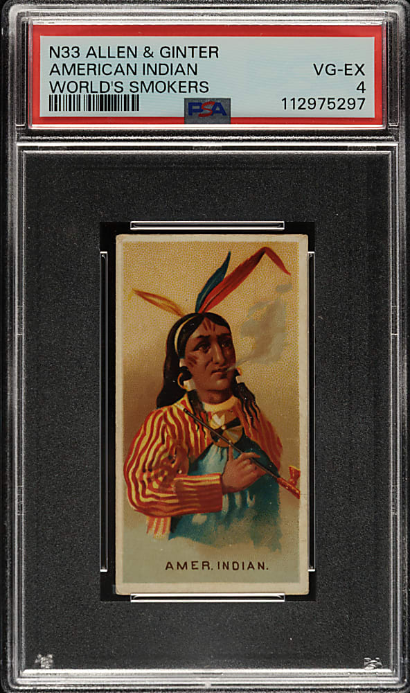 1888 N33 Allen & Ginter "World's Smokers" American Indian PSA VG-EX 4