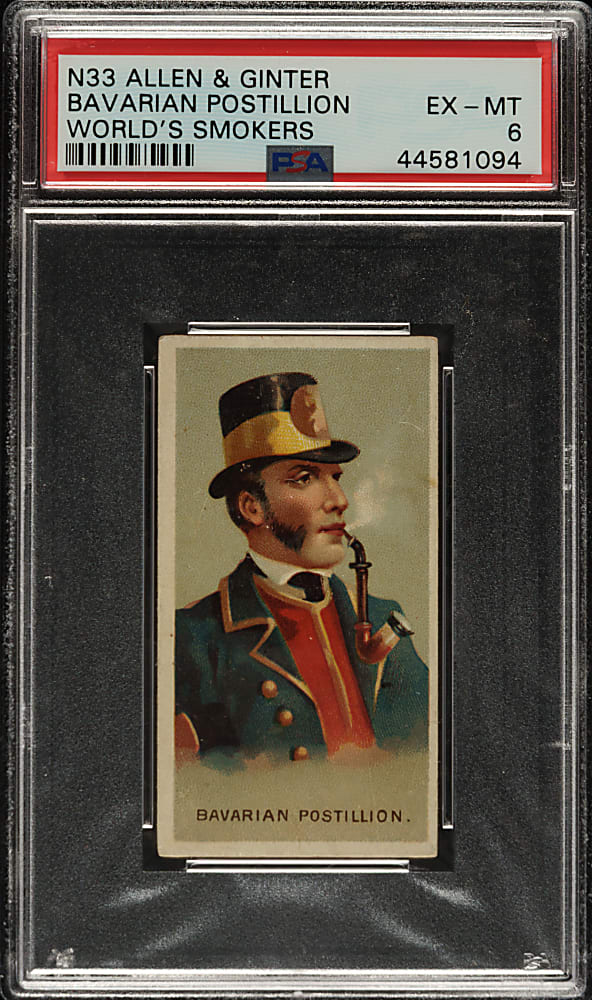 1888 N33 Allen & Ginter "World's Smokers" Bavarian Postillion PSA EX-MT 6