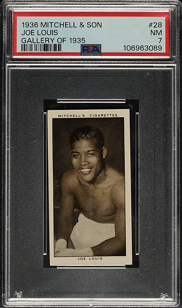 1936 Mitchell & Son "A Gallery of 1935" #28 Joe Louis PSA NM 7