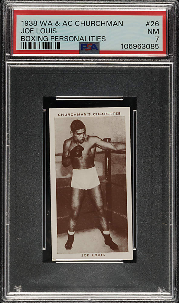 1938 W. A. & A. C. Churchman "Boxing Personalities" #26 Joe Louis PSA NM 7