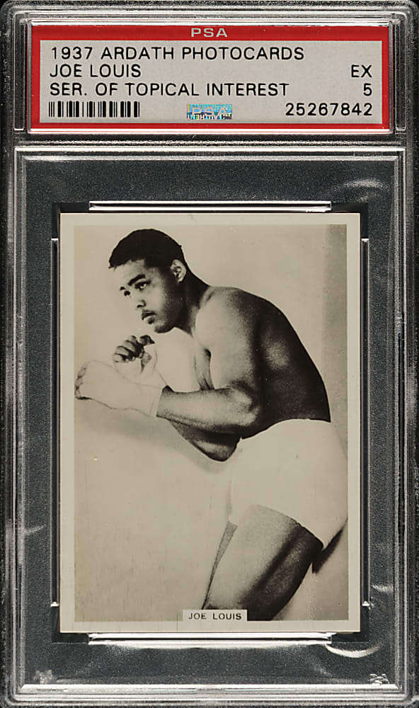 1937 Ardath Photocards Series of Topical Interest Boxing Joe Louis PSA EX 5