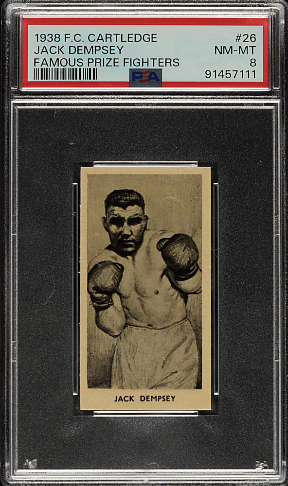 1938 F.C. Cartledge "Famous Prize Fighters" #26 Jack Dempsey PSA NM-MT 8