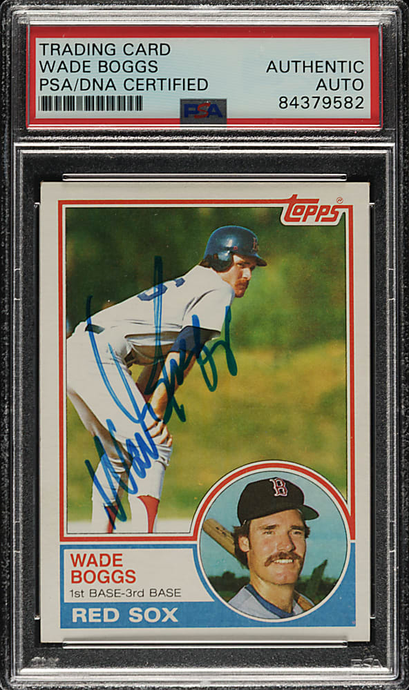 Signed 1983 Topps #498 Wade Boggs Rookie - PSA/DNA