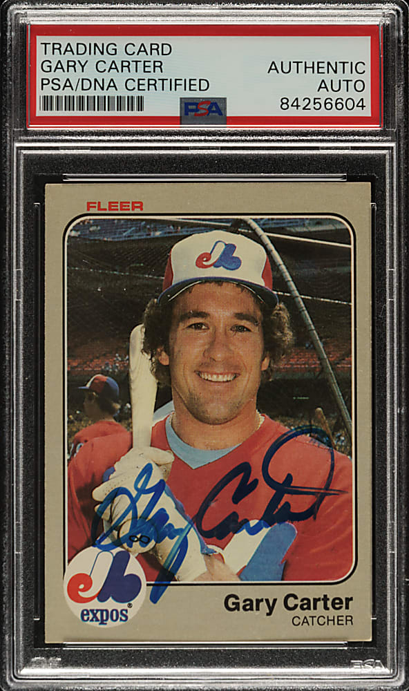 Signed 1983 Fleer #278 Gary Carter - PSA/DNA