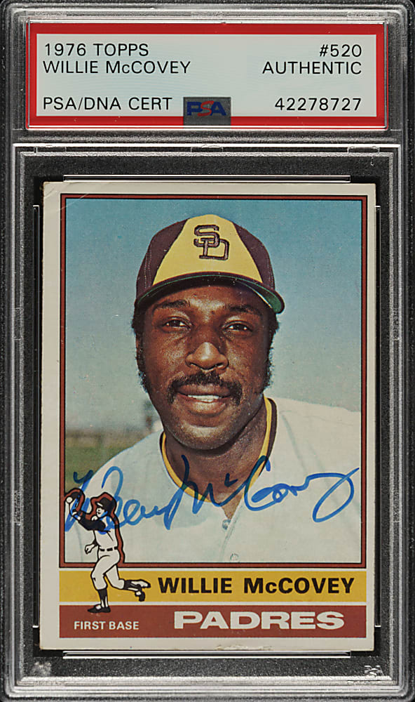 Signed 1976 Topps #520 Willie McCovey - PSA/DNA