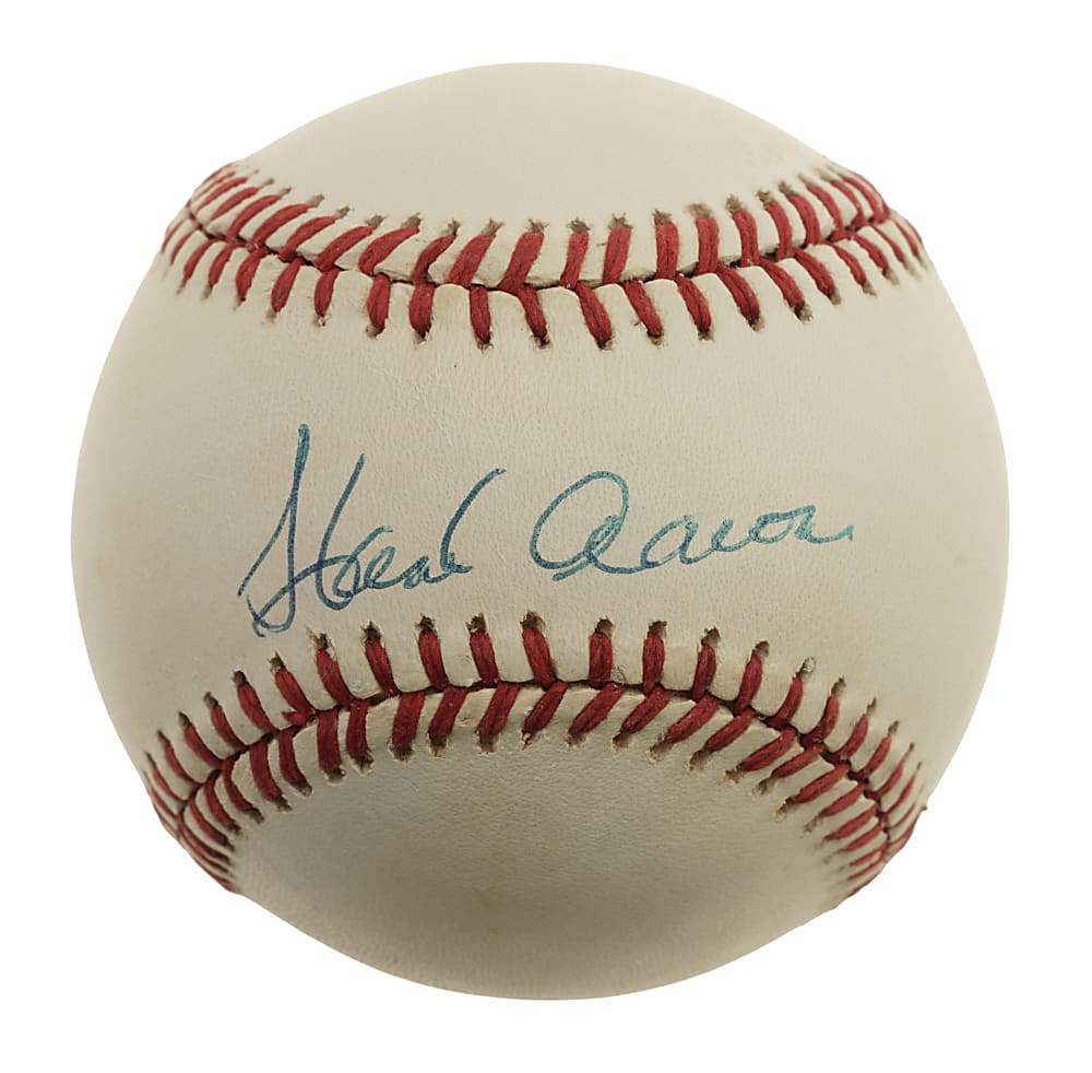 Hank Aaron Single-Signed Baseball