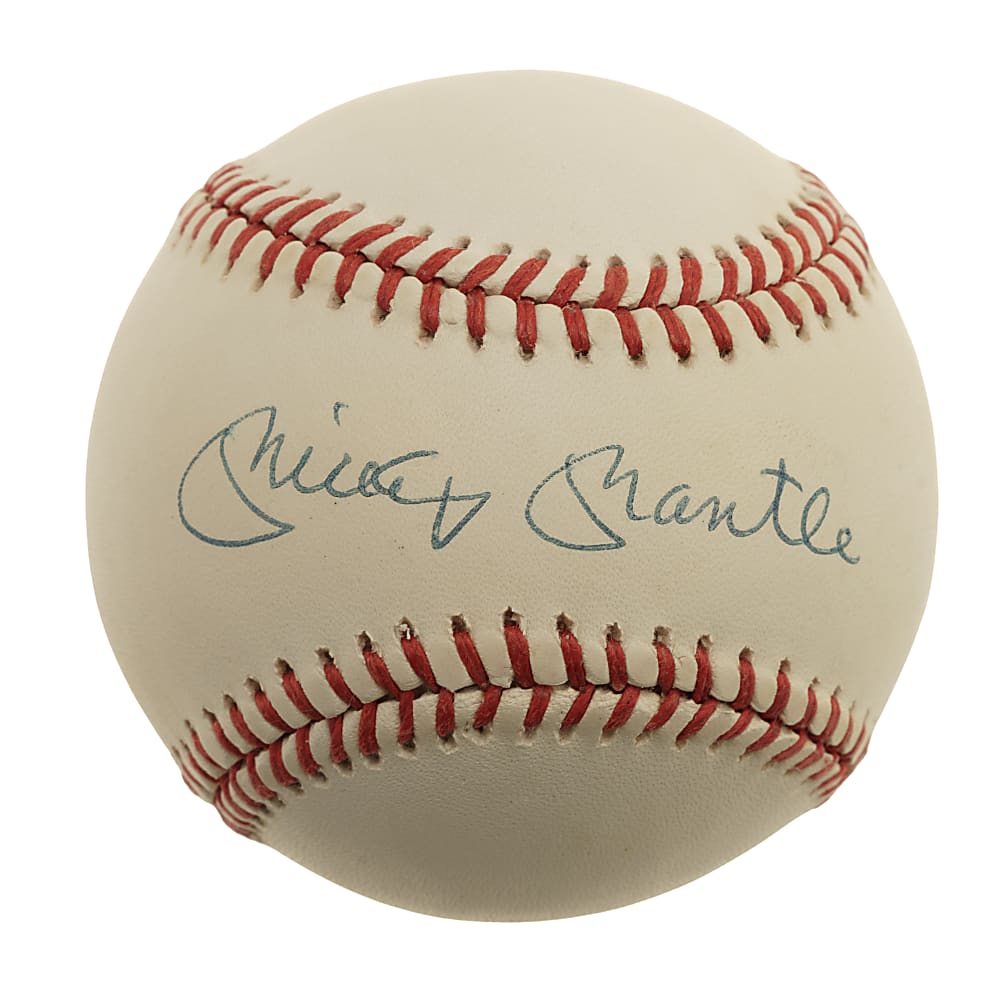 Mickey Mantle Single-Signed Baseball - JSA