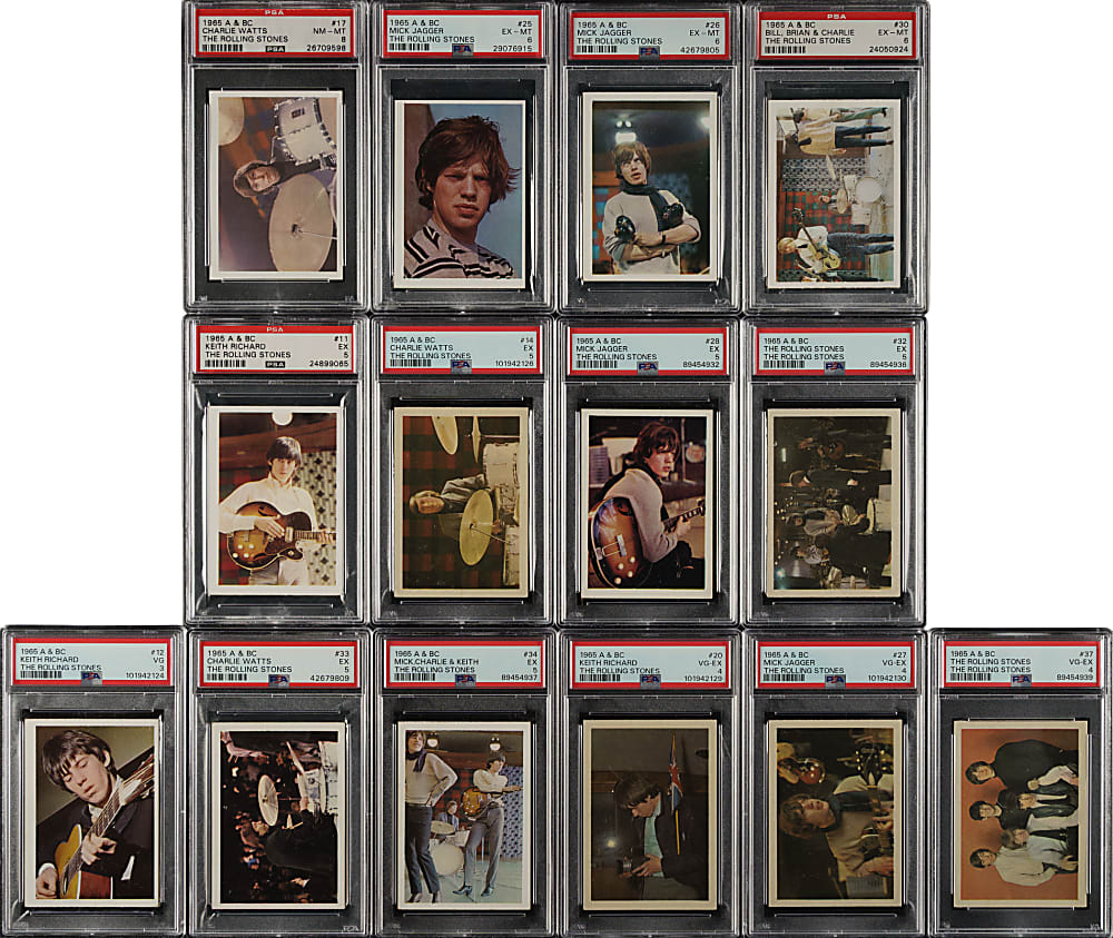 1965 A & BC "The Rolling Stones" PSA-Graded Collection (18)