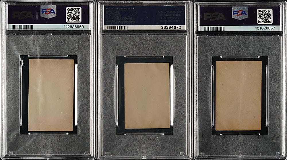 1901 Ogden's Guinea Gold PSA-Graded Trio: Wagner, Hardy, and Marconi