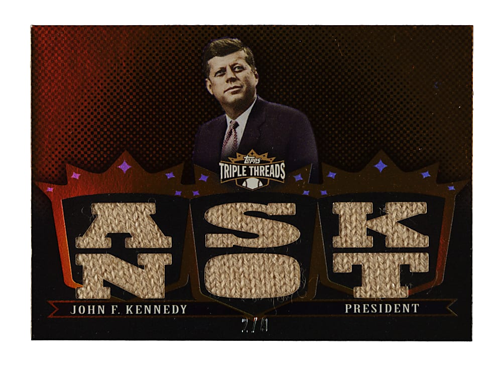2007 Topps Triple Threads Relics #TTR126 John F. Kennedy Gold #2/9