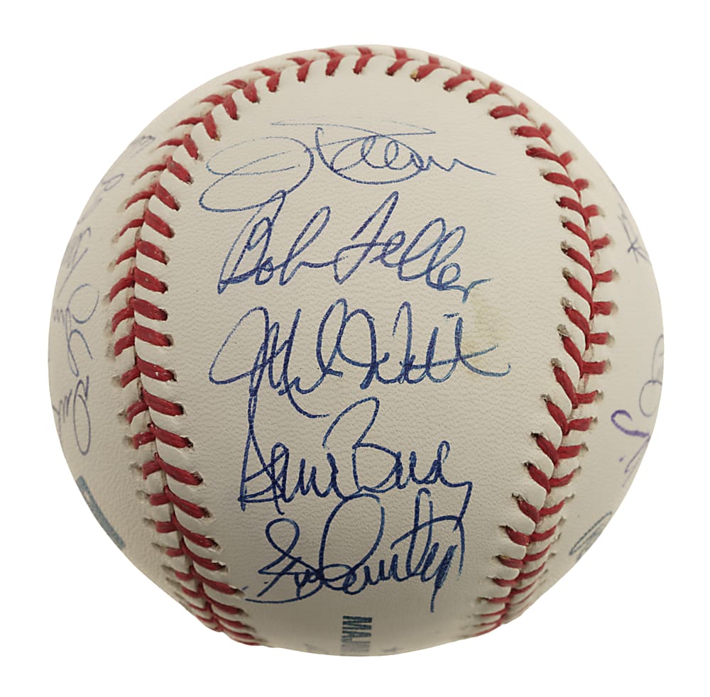 No-Hitters Pitchers Multi-Signed Baseball (20 Signatures) with Bob Feller and Gaylord Perry - PSA/DNA