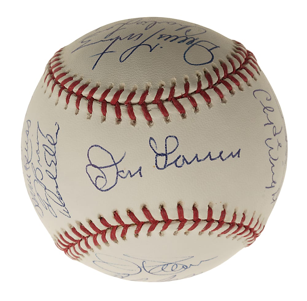 No-Hitters Pitchers Multi-Signed Baseball (20 Signatures) with Bob Feller and Gaylord Perry - PSA/DNA