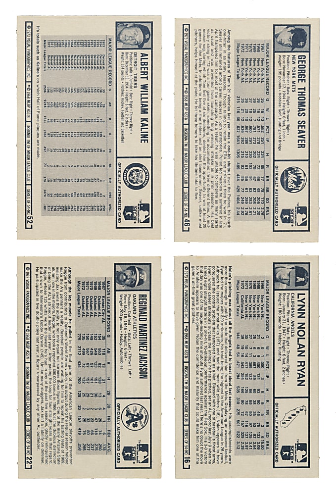 1973 Kellogg's Complete Set (54)