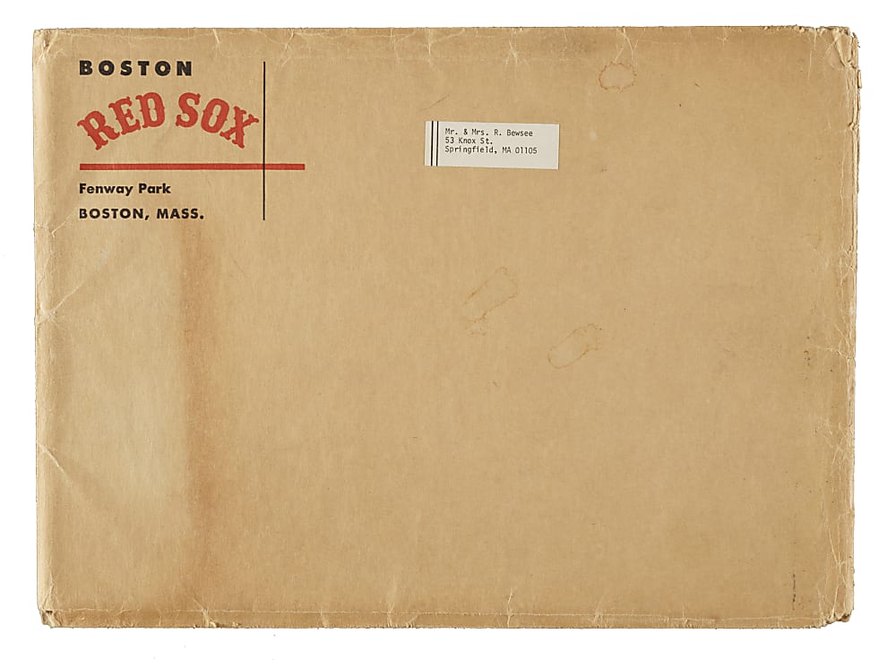 1947 Boston Red Sox Picture Pack Complete Set (25) Plus Original Envelope Including Ted Williams and Joe Cronin