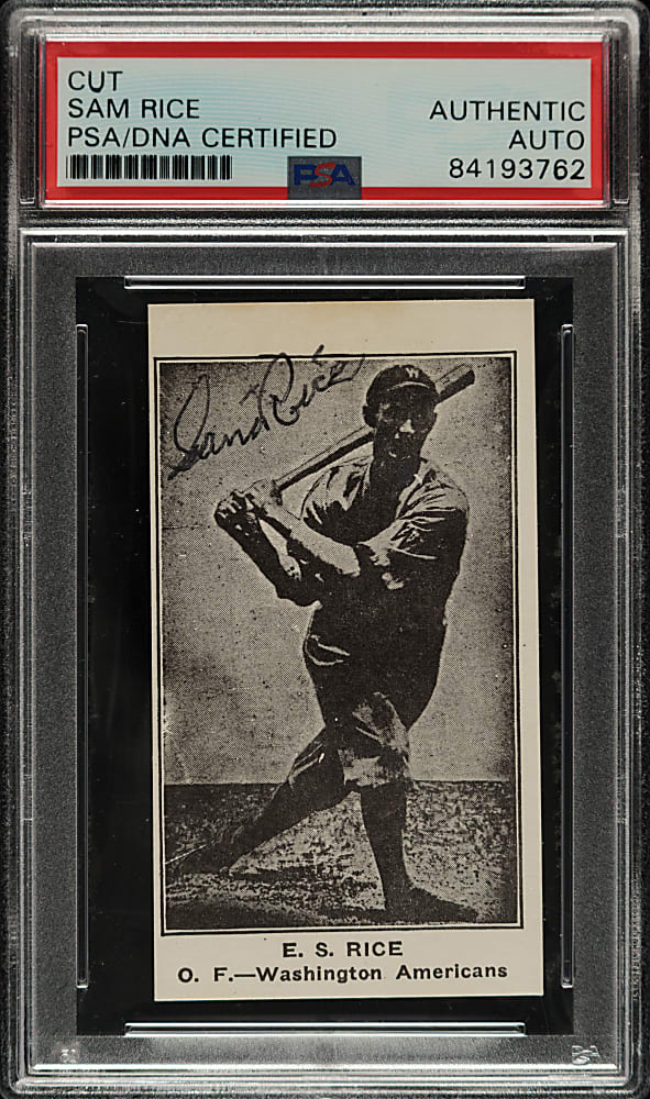 Sam Rice Cut Signature - PSA/DNA